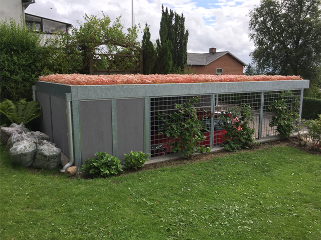 Carport med sedum tag